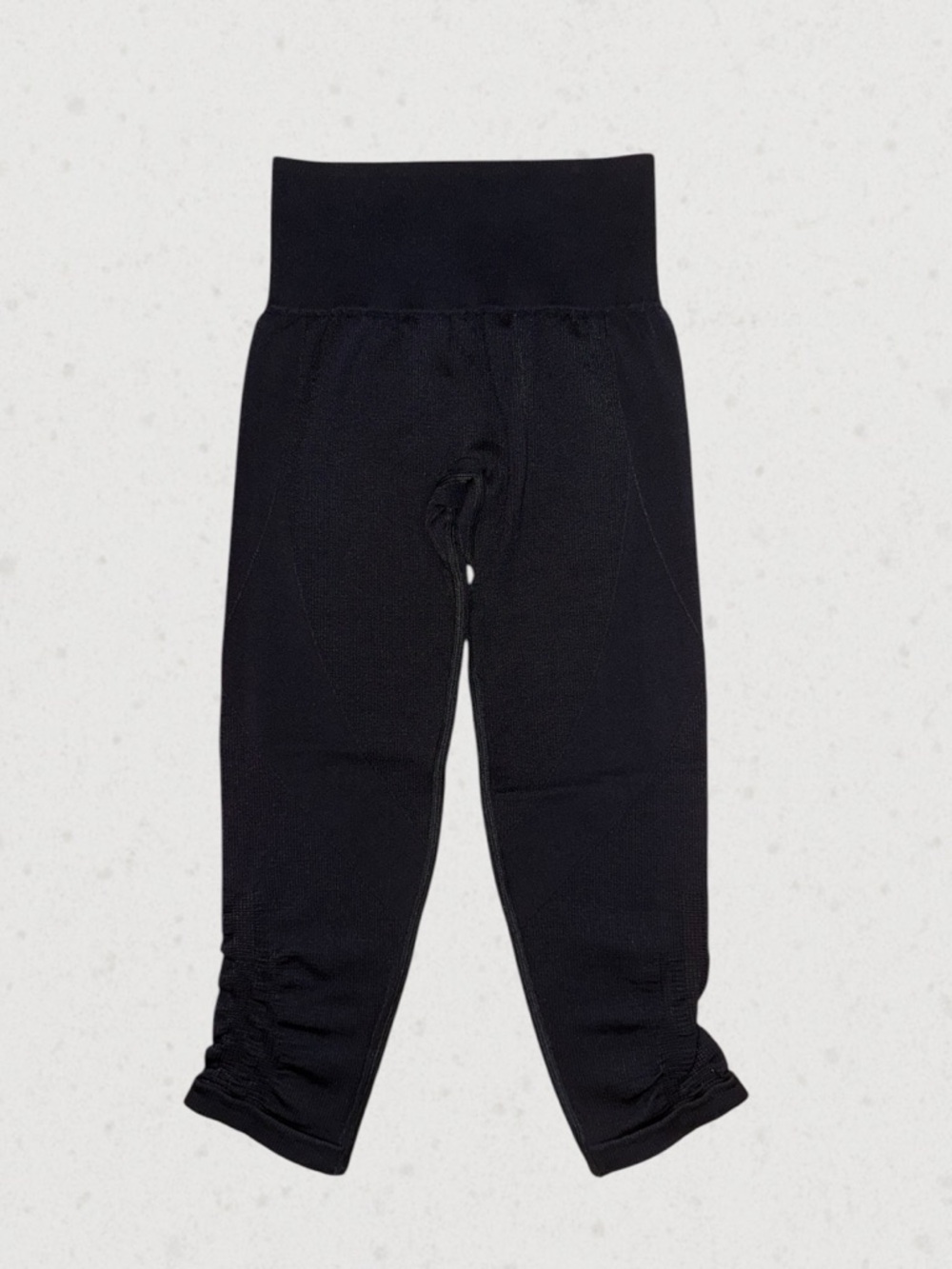 High-Waist Cropped Black Active Leggings